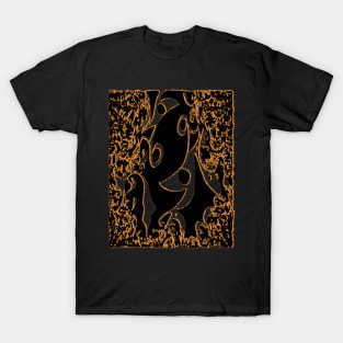 Black Light Orange Magic Creatures Graphic T-Shirt